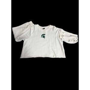 Hype Michigan State Trojans Women's Sweatshirt Cropped  Size XxL Sports College